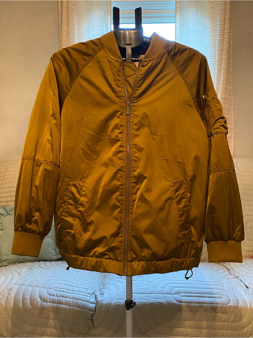 a new day Mustard Bomber Jacket